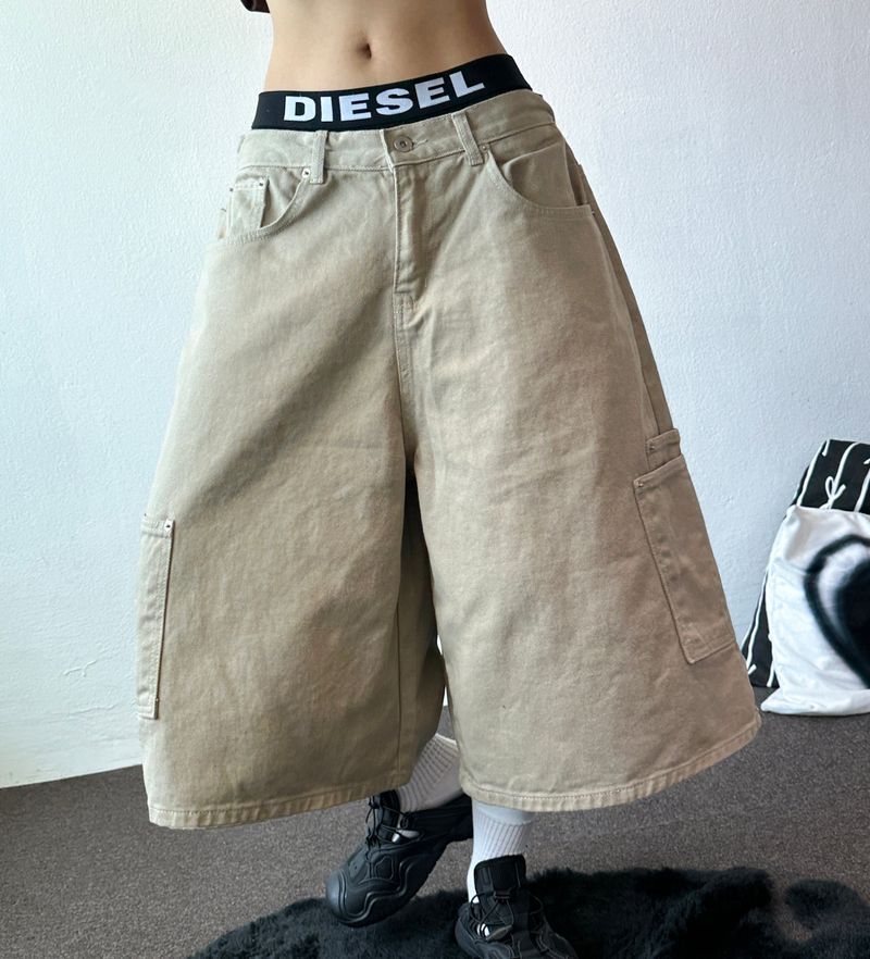 Double Ring Cargo Rivet Cotton Bermuda Shorts 3color