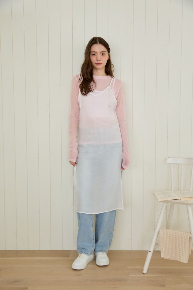 MESH SHEER SIMPLE TOP