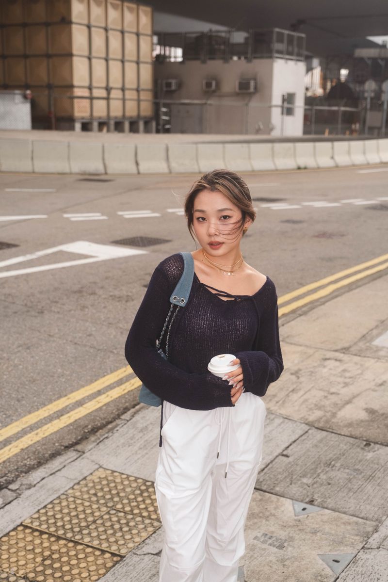We Fell In Love In Reality（ウィ フェル イン ラブ イン リアリティ）の「Soft Knit Lazy Tip Up Top - 3 colours（Tops）」