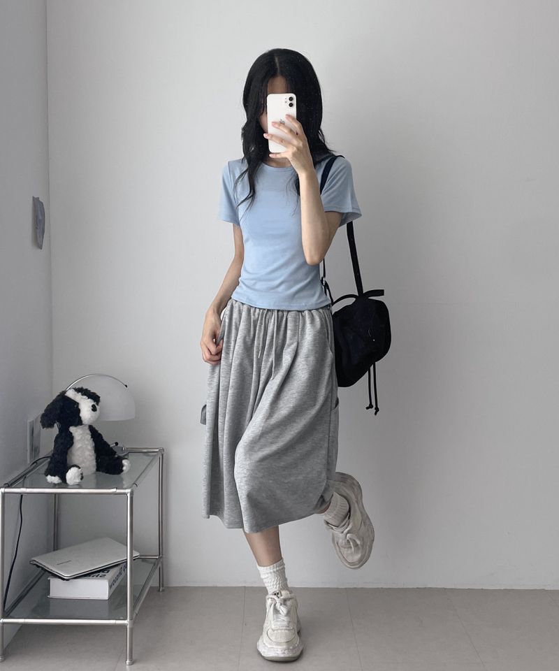 Back Pocket Patch 🐨 Cargo Bermuda Sweat Pants (2 colors)