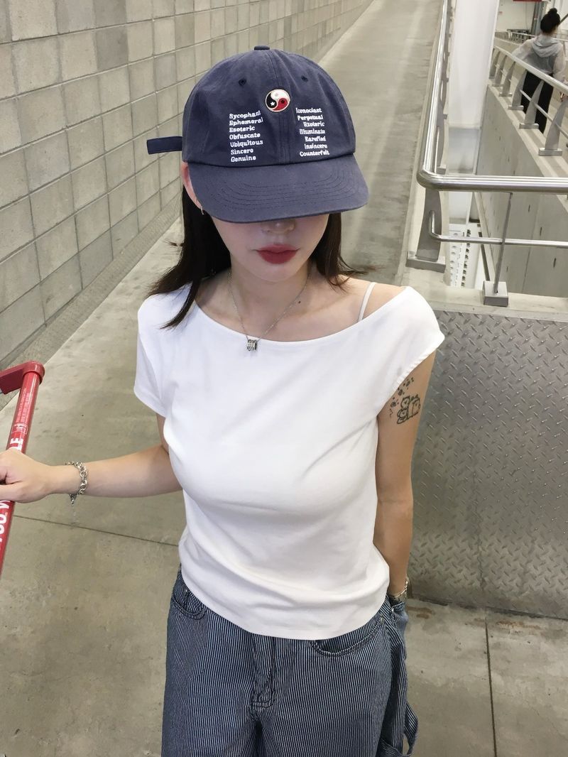 J One Shoulder Unbal Tee (3c)