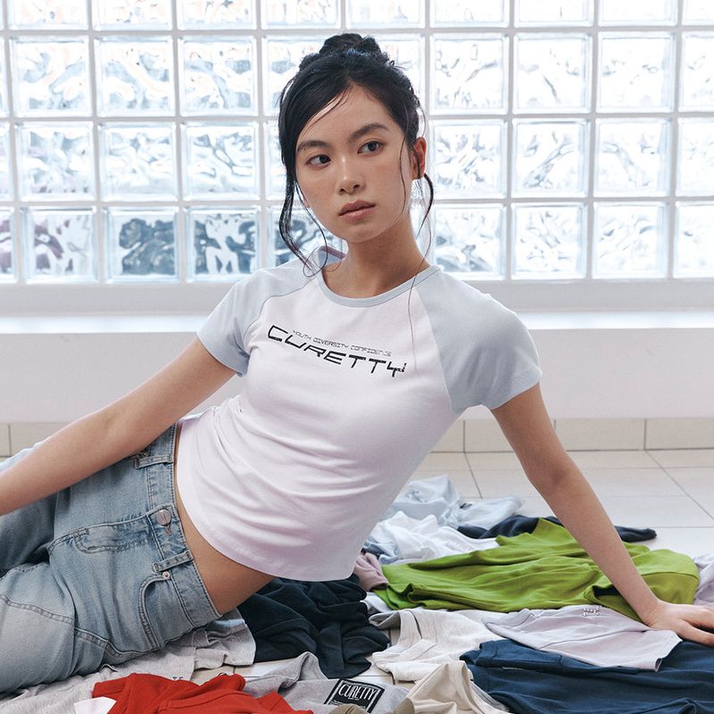 C CONTRAST RAGLAN SLIM T-SHIRT_LIGHT BLUE