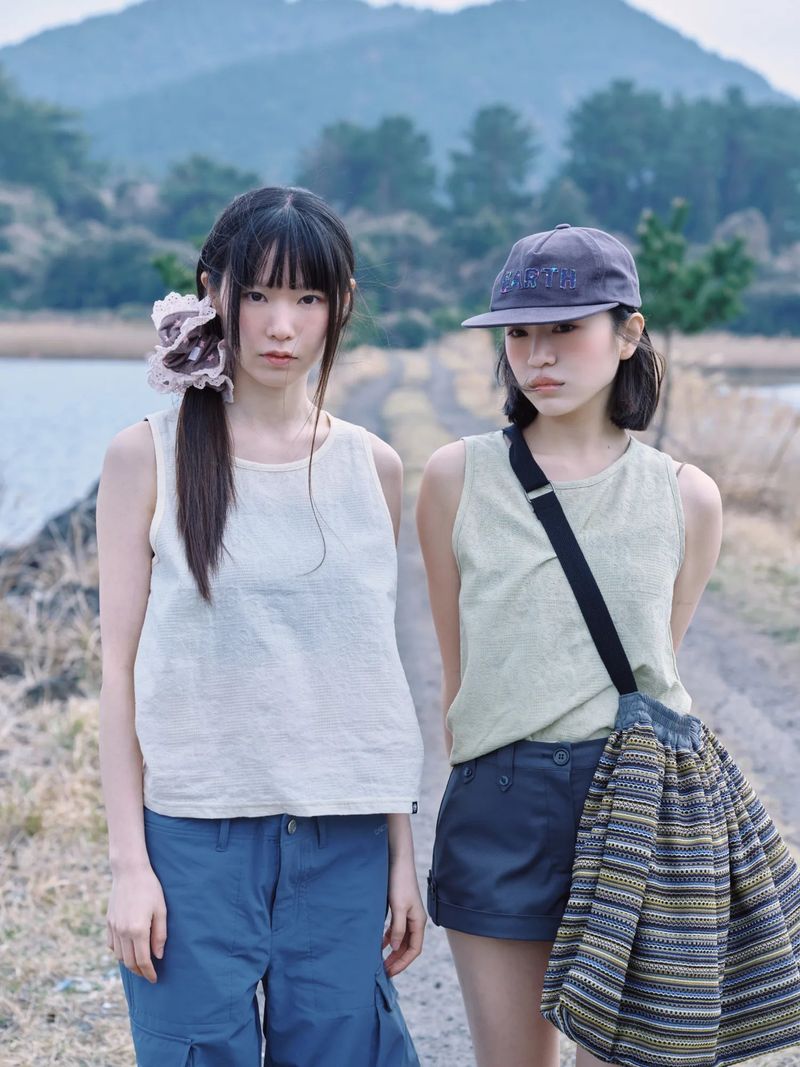 ニット リバーシブル バッグ (BROWN)