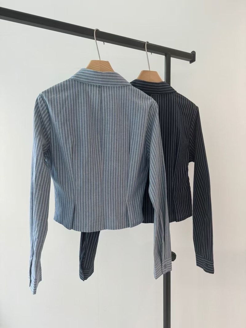 Ocean Cropped Shirt Strips - 2 colours
