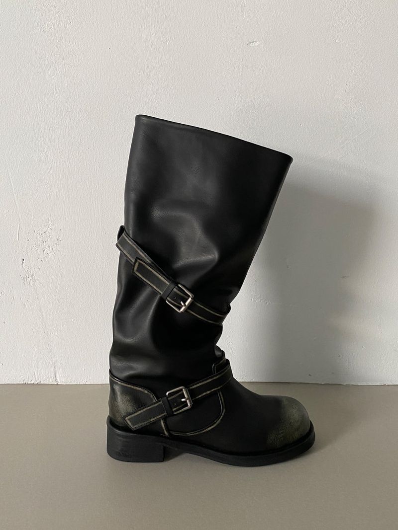 washed long boots ( soft type)