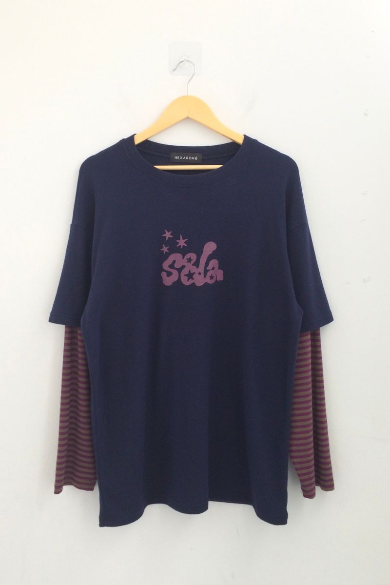 Two-tone fleece striped sleeve