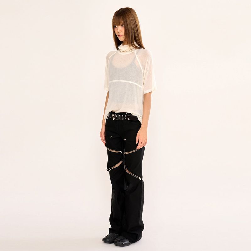 Turtle Neck Top - Ivory