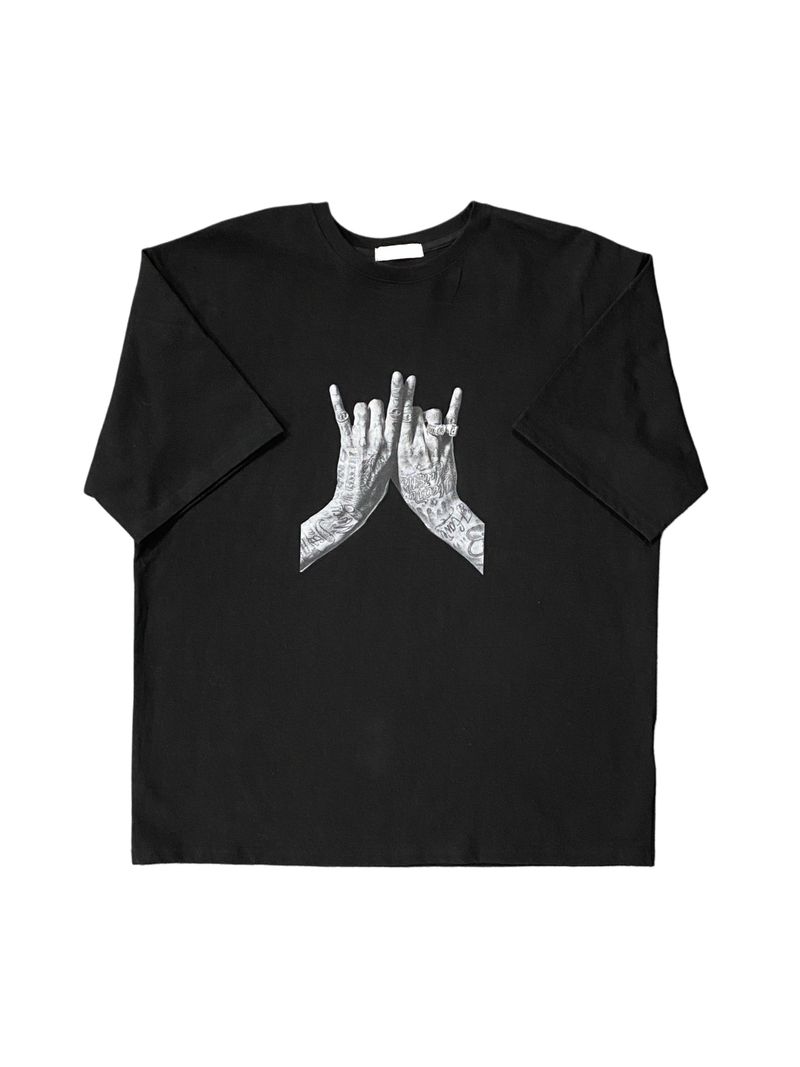 Sign Cut Over Short Sleeve Tee 4C