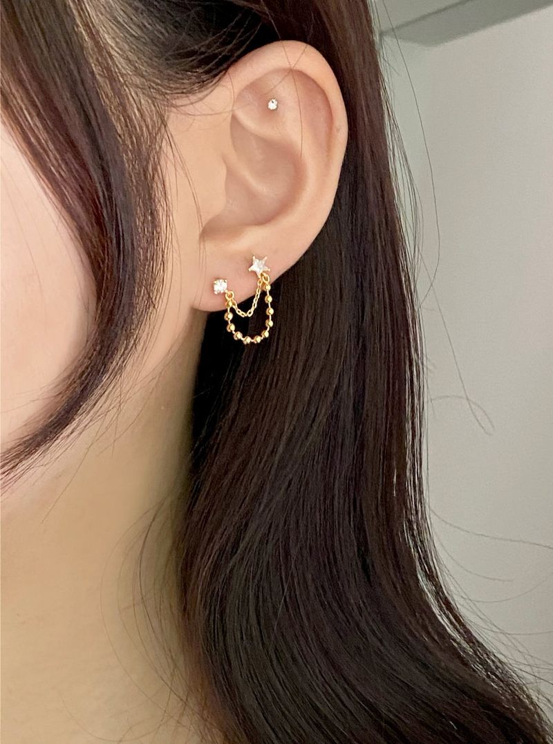 Star Two Pin Piercing / 3 color