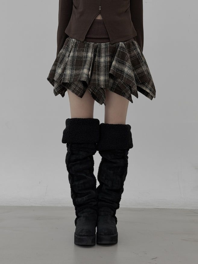 mnem（ムネム）の「Stove Tartan Check Skirt Pants（Pants）」