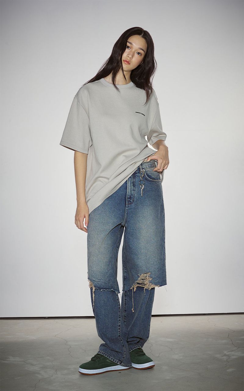 EACH DIFFER(イーチディファー)の「LAYERED DAMAGE DENIM_BEIGE INDIGO(Pants)」