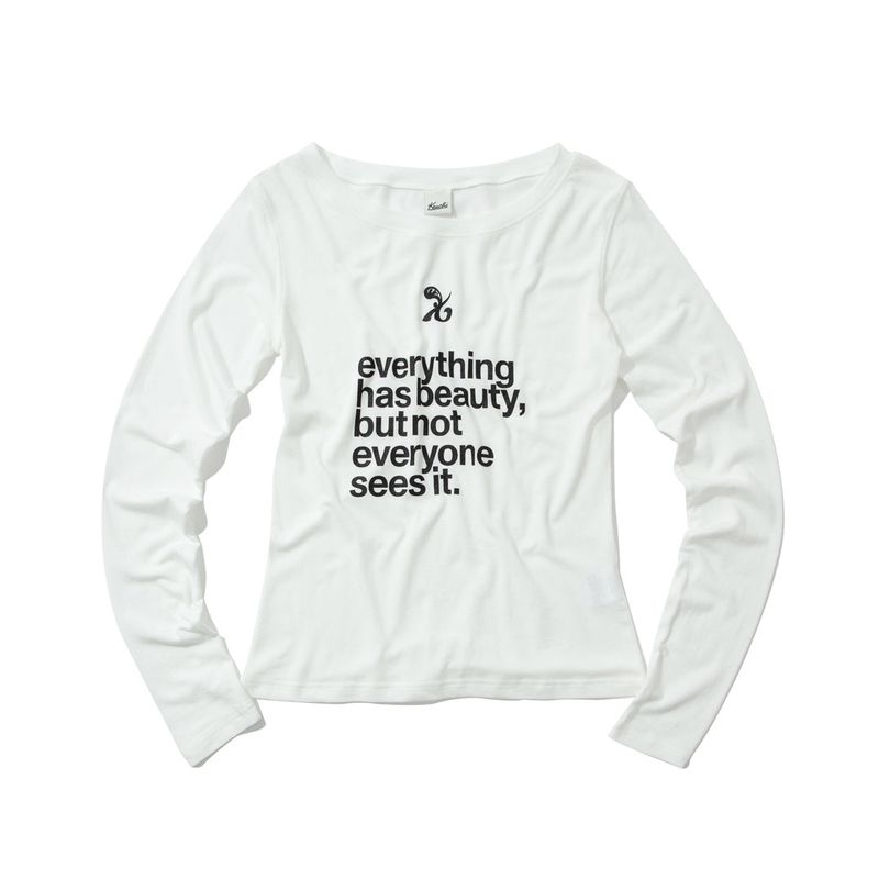 KRUCHI（クルチ）の「BEAUTY symbol long-sleeved T-Shirt (WHITE)（Tops）」