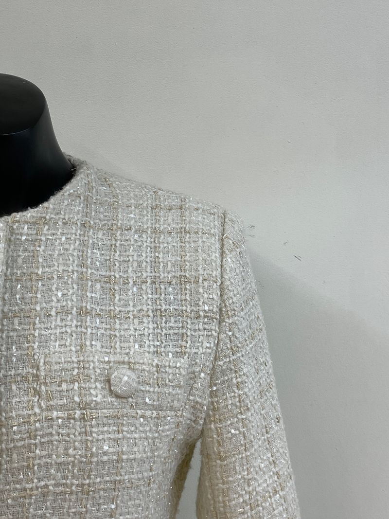 ribbon tweed dress