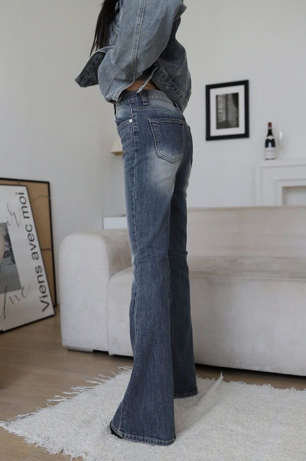 Peach Vintage Wash Denim