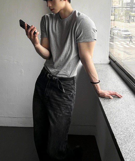 クロップマッスルフィットTシャツ