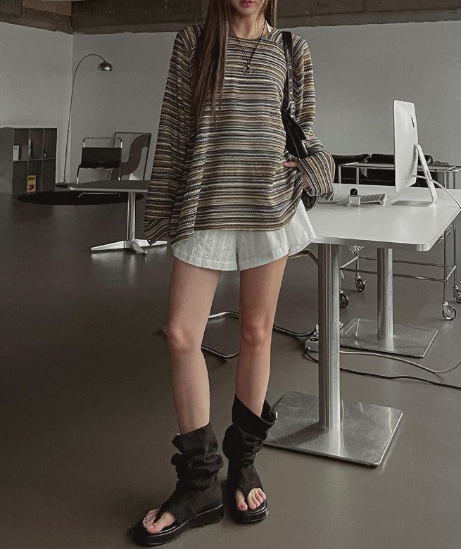 Bohemian see-through knitwear