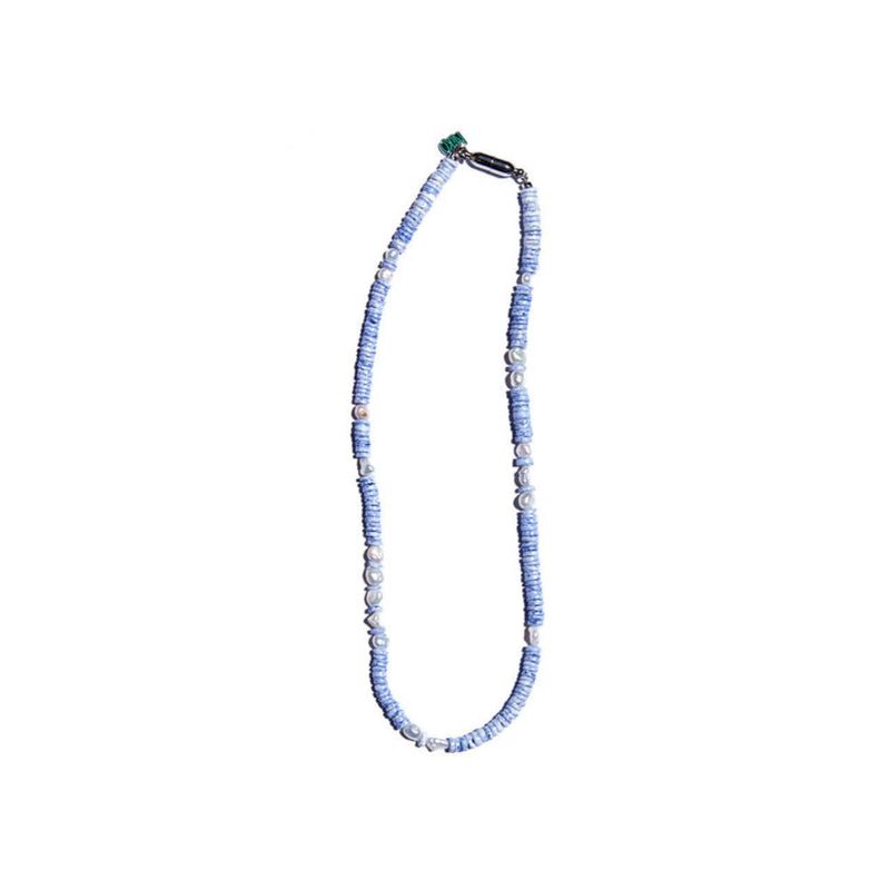 [NiROSERENDIPITY] PURPLE MOTHER OF PEARL NECKLACE #71