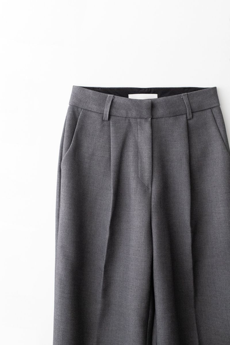 Semi wide pants (Dark grey)