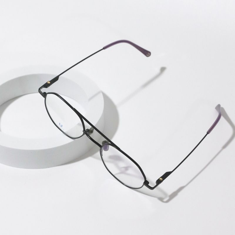 Knouun Round titanium glasses CODE. 103. A Black