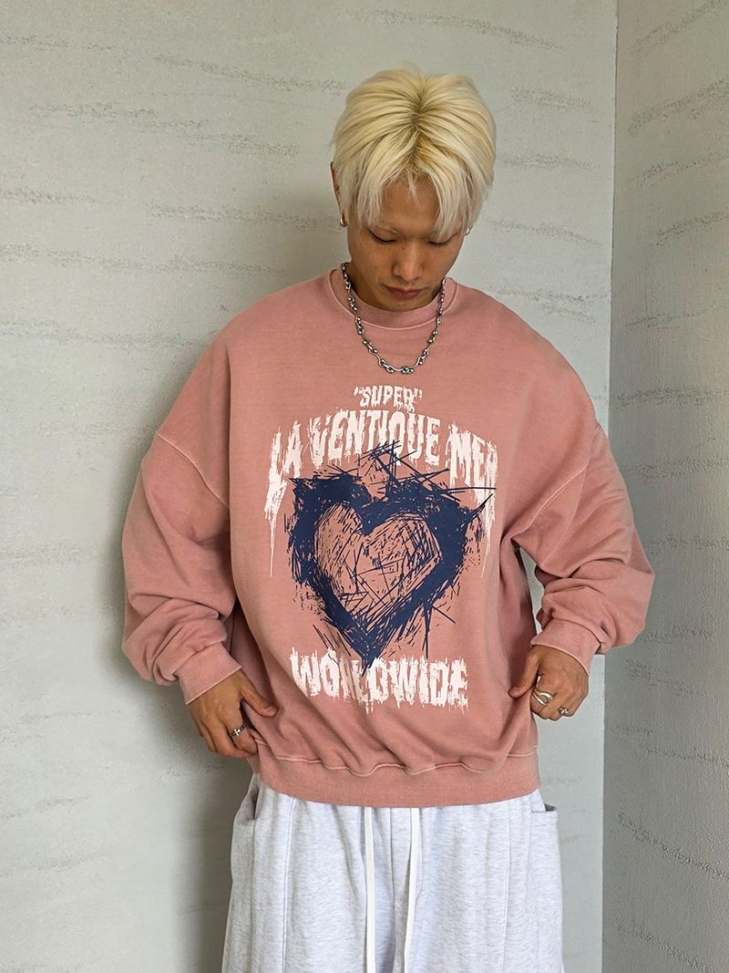 VENTIQUE Broken heart sweatshirt 3color