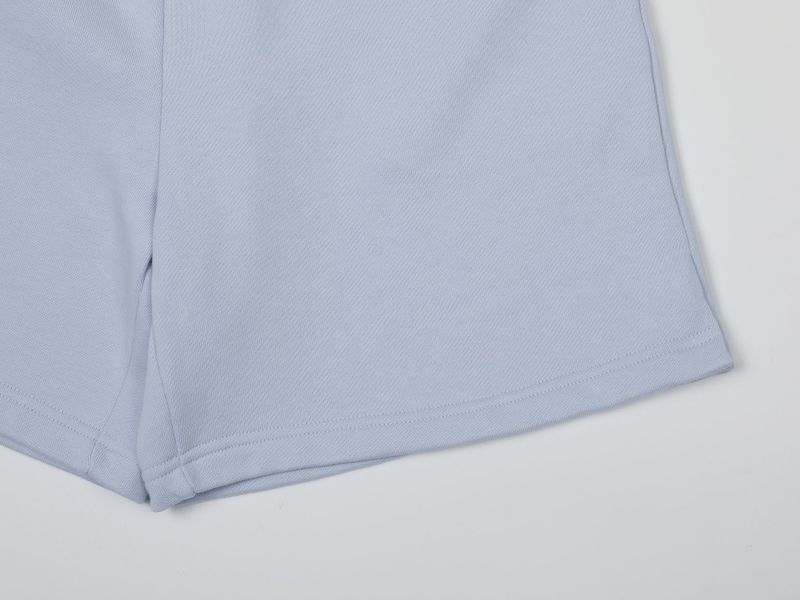 CONTRAST SLIT SHORT SWEATPANTS (LIGHT BLUE)