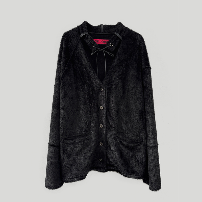 FAKE COLLAR CARDIGAN