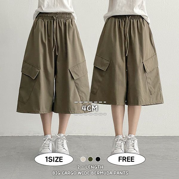hijjoo（ハイチュー）の「Cargo shorts, Titan 5-part pants Bermuda (3 colors)（Pants）」