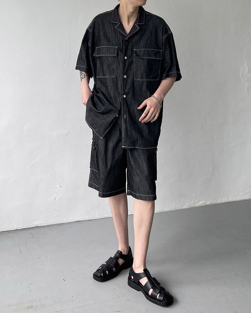 SI denim cargo shorts