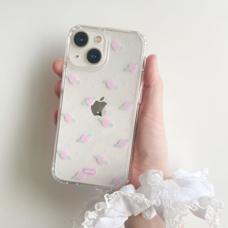 moni rose clear jellhard phone case