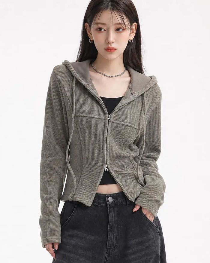 KIXI（キッシー）の「(W's)サイドスリットリブフーディー（トップス）」