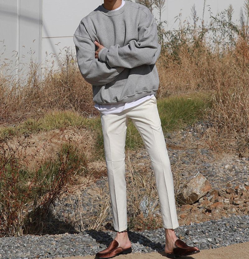 Never Line Warm Sweat Shirt (4color)