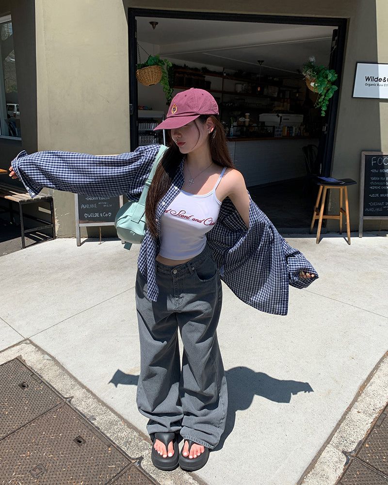 [ORIGINAL] Burnett Seersucker Check Oversized Shirt