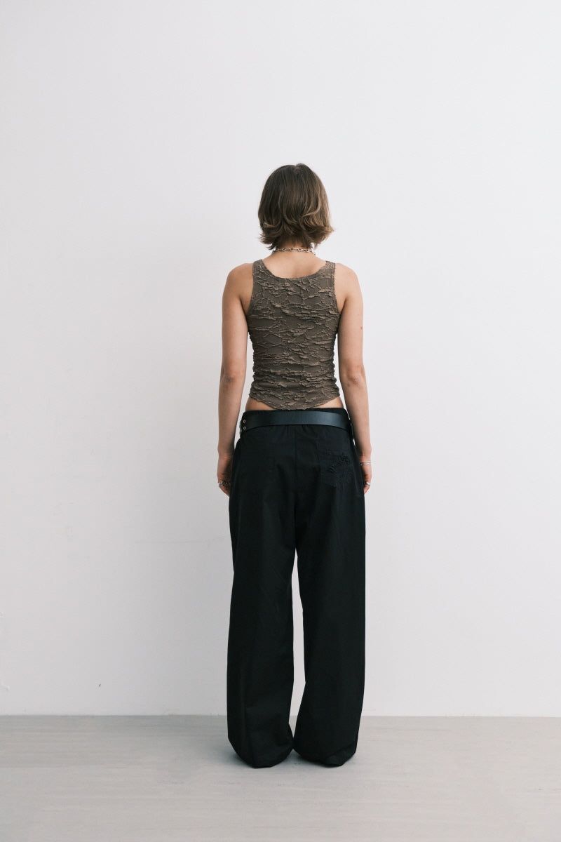 wrinkle top (brown)
