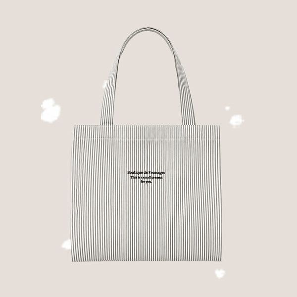 hijjoo（ハイチュー）の「Summer ☁️ Stripe Canvas Bag (one color)（Bags）」