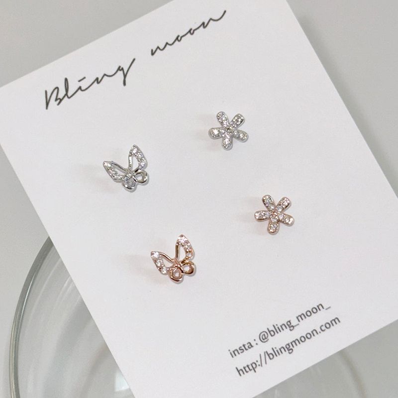 Blingmoon（ブリングムーン）の「ワルツ バタフライ フラワー ピアス / 2タイプ / 2カラー（アクセサリー）」