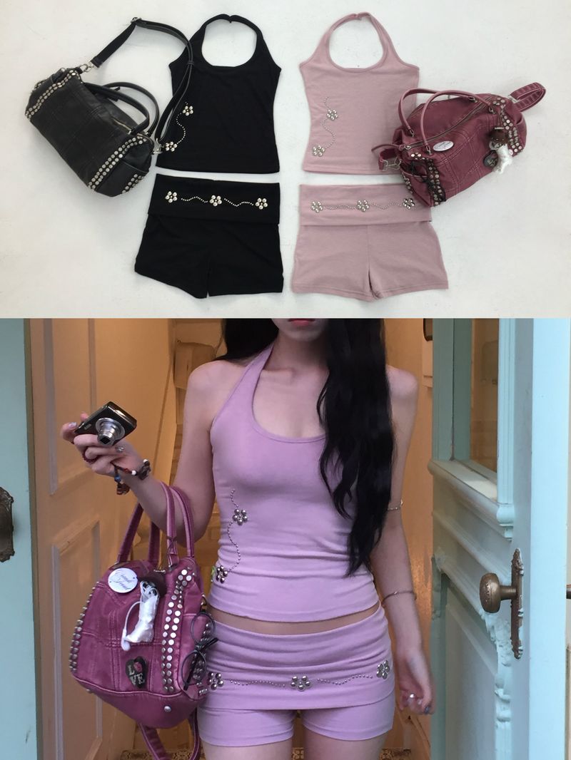 onthenextpage（オンザネクストページ）の「フラワー スタッズ フォールドショーツSkirt)（パンツ）」