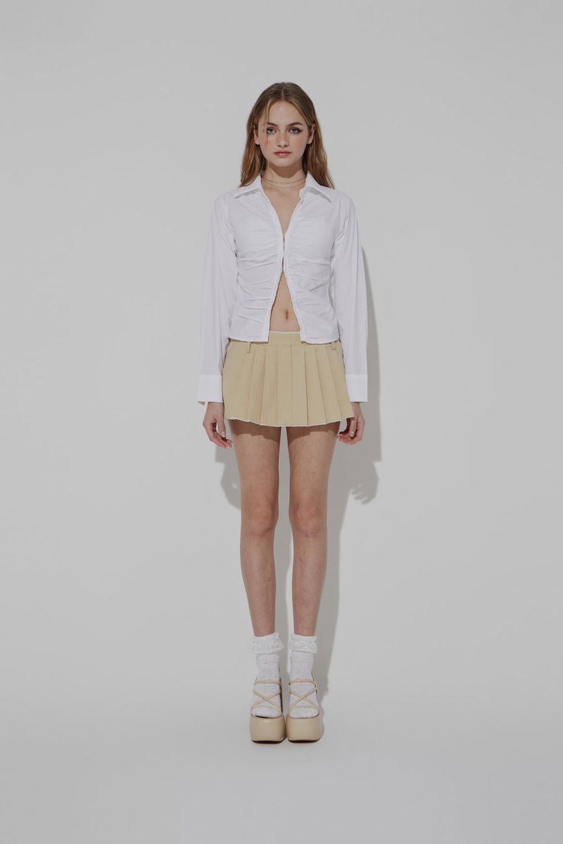 CHINO PLEATS SKIRT