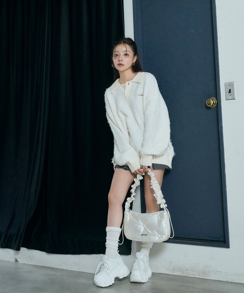 ANDGEEBEE(アンジービー)の「UNISEX ルーズポロニット(Tops)」
