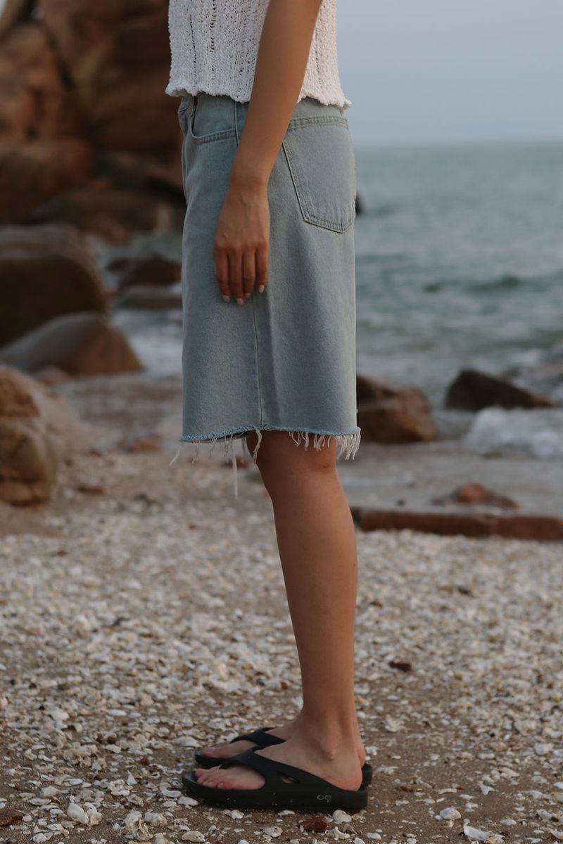HEI BERMUDA DENIM SHORTS