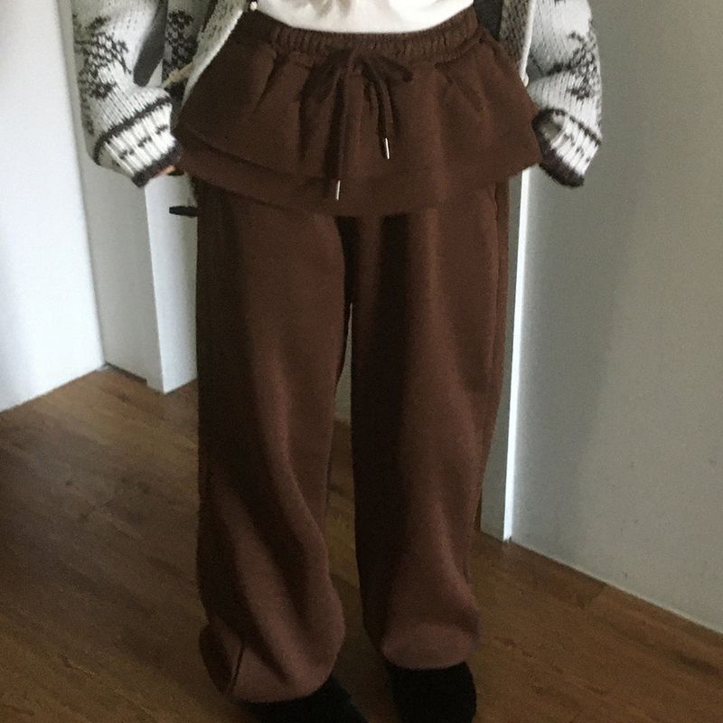 Chaelce frill layered jogger sweatpants