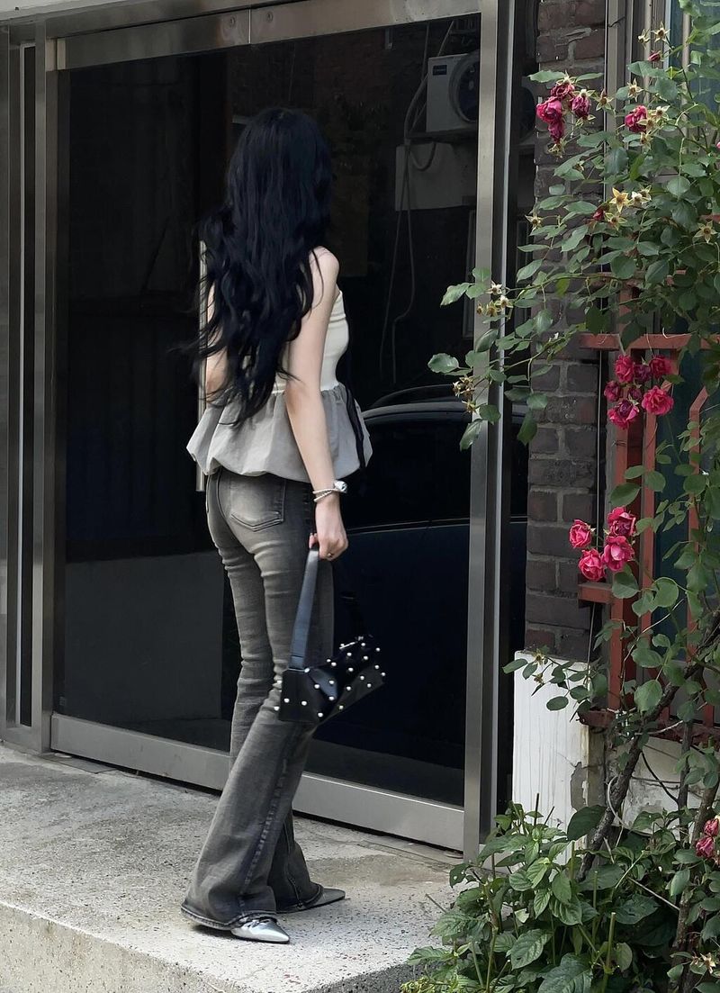 Vintage Denim Bootcut Pants