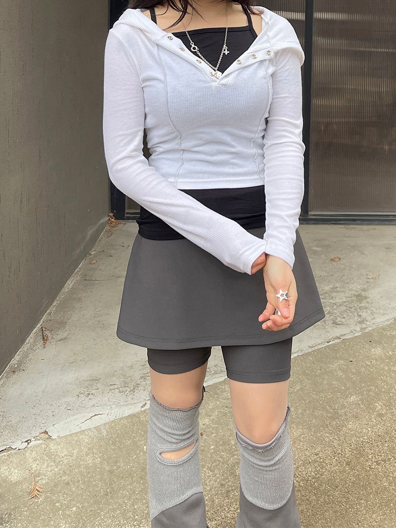 Gorpcore spandex Strap Skirt Leggings