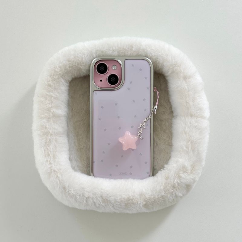PINK STAR Silver Epoxy Case