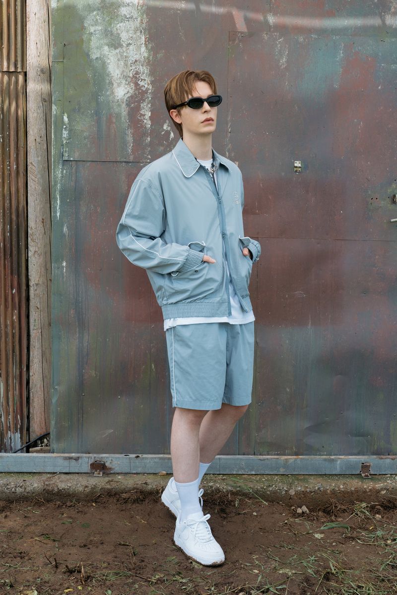 PIPING BLOUSON SET - OUTER (SKY BLUE)