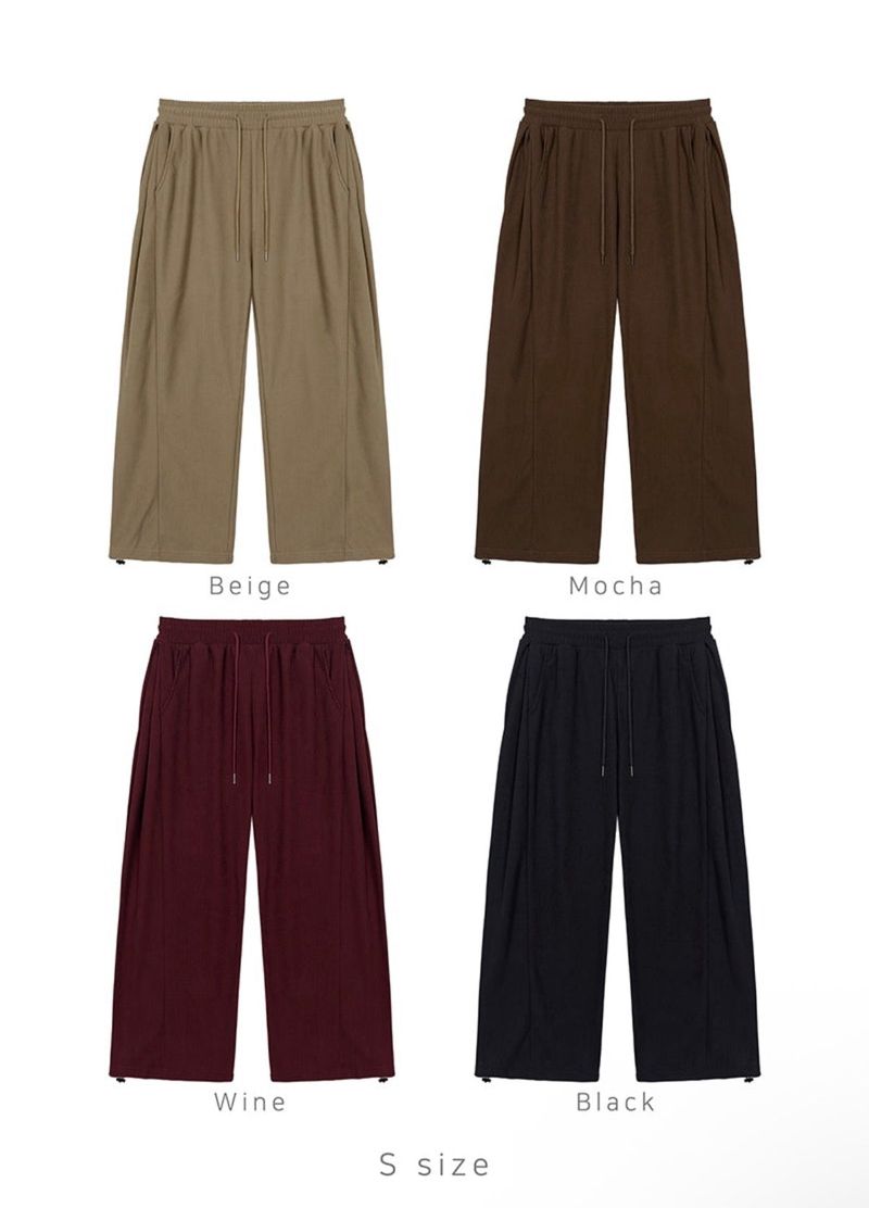 [기모] Wide corduroy sweat pants(4color)