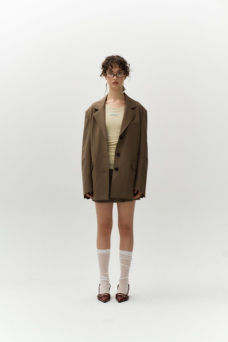 zip skirt (brown)