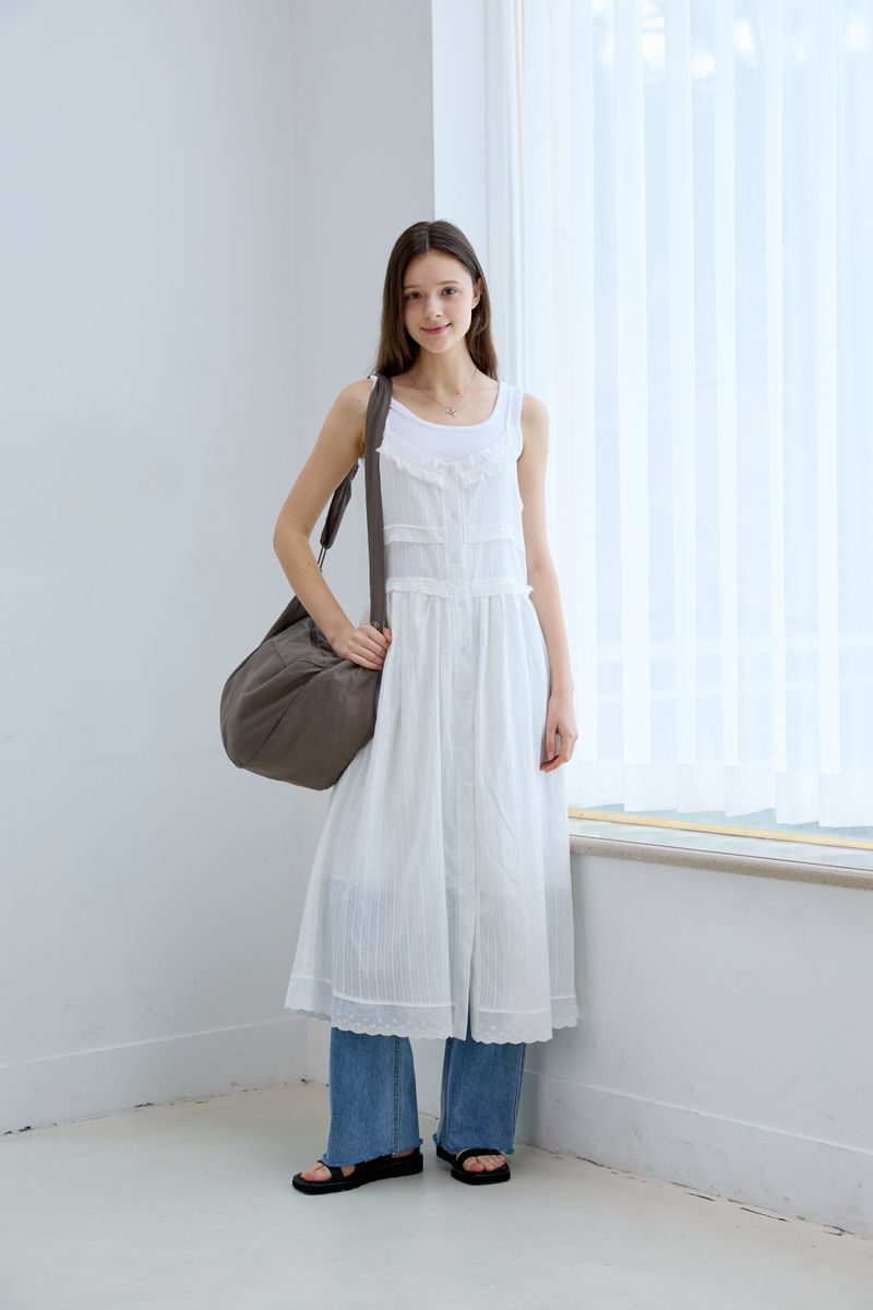 PINK PINEAPPLE(ピンクパイナップル)の「LACE LAYERED LONG DRESS(Dresses)」