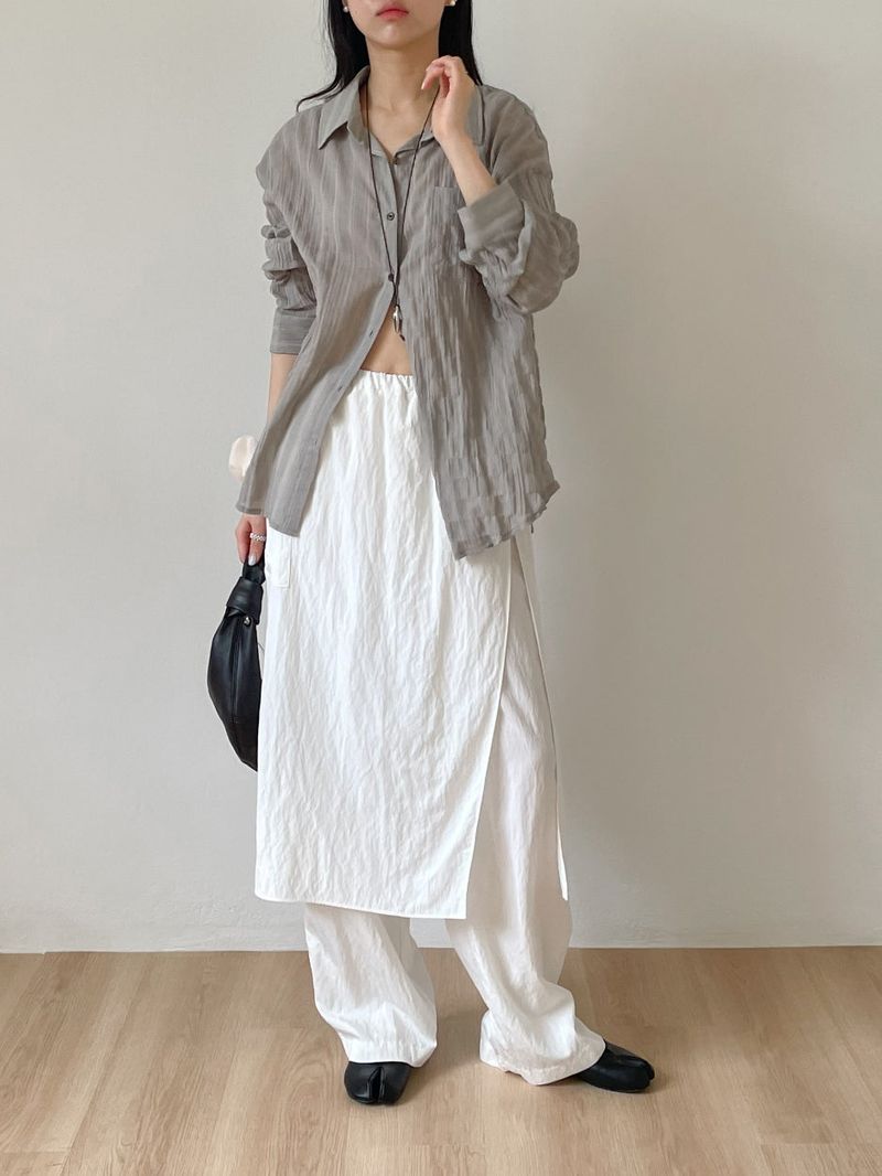 Block Stripe Loose Fit Shirt