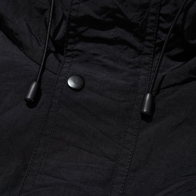 RIPSTOP 2WAY ZIP-UP JACKET [BLACK]