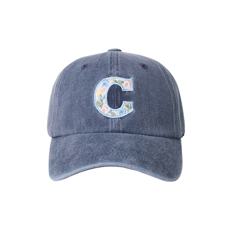Flower C Washing Ball Cap (Navy)